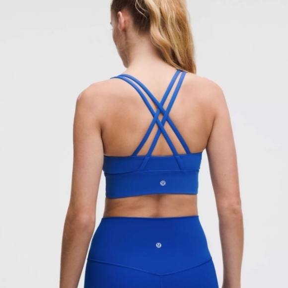 lululemon Energy Longline Bra Color: Galactic Cobalt Blue Size 12 New NWT